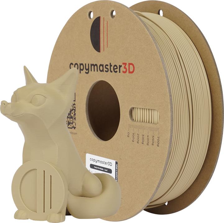 Actual product image Copymaster3D Turbo PLA Matte Filament for 3D Printer, 1.75 mm, Matte Sand (PLA, 1.75 mm, 1248 g)