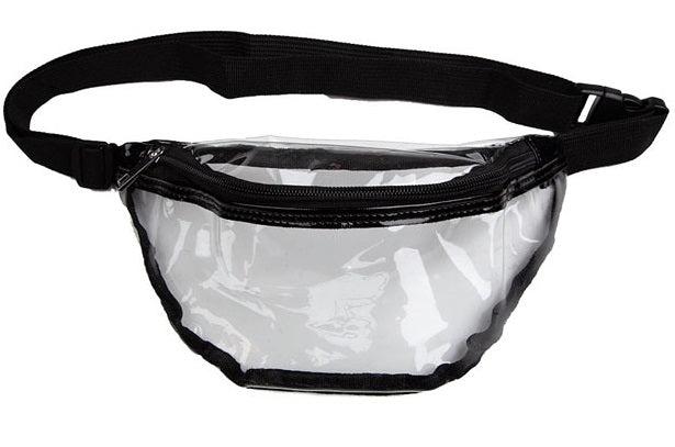 Wicked Costumes 80er Bauchtasche Gürteltasche PVC Klarsicht transparent