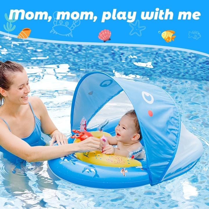 Image du produit Activity Board Bouée bébé avec pare-soleil UPF50+ et jouets