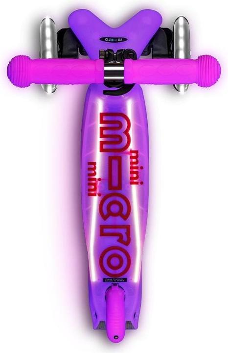Actual product image Micro Scooter Mini Deluxe Glow Plus LED Pink
