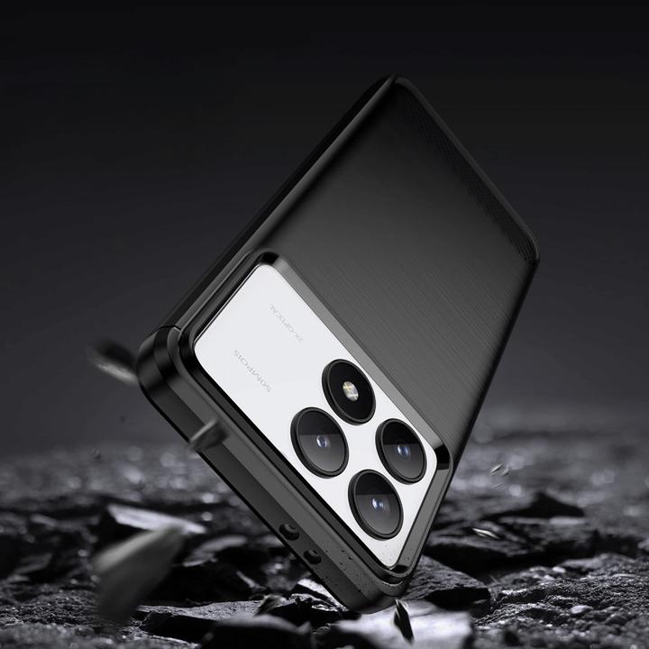 Produktbild Cover-Discount Xiaomi Poco F6 Pro - Metall Carbon Look Hülle (Xiaomi Poco F6 Pro)