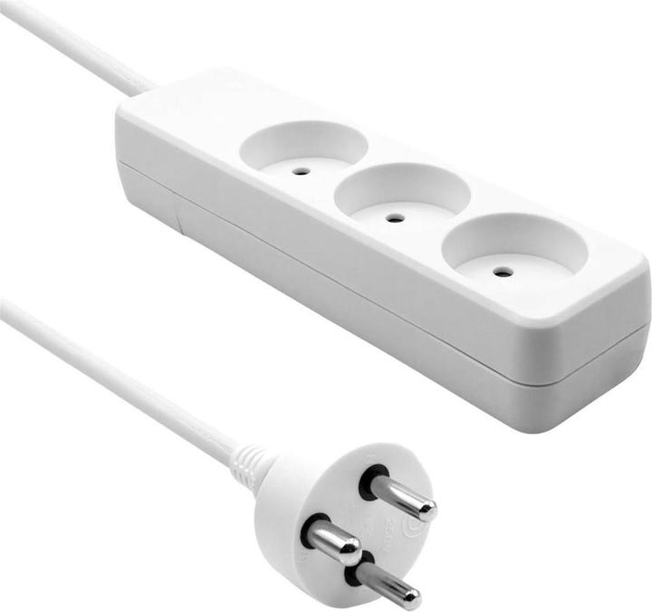 Image du produit ProXtend Danish Power Strip 3-way 4M Blanc (3 x, CEE 7/3, 4 m)
