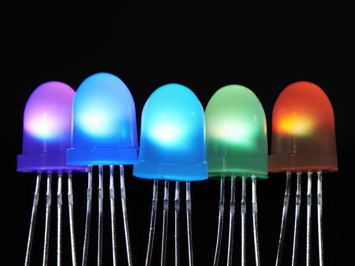 Actual product image Adafruit NeoPixel Diffused 8mm Through-Hole LED 5 Pack