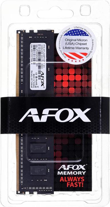 Produktbild AFOX DDR4 8GB 3200MHZ CL22 XMP2 (1 x 8GB, 3200 MHz, DDR4-RAM, DIMM)