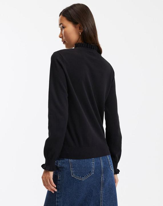 Produktbild La Redoute Collections Pullover mit gerüschtem Stehkragen und langen Ärmeln (XL)