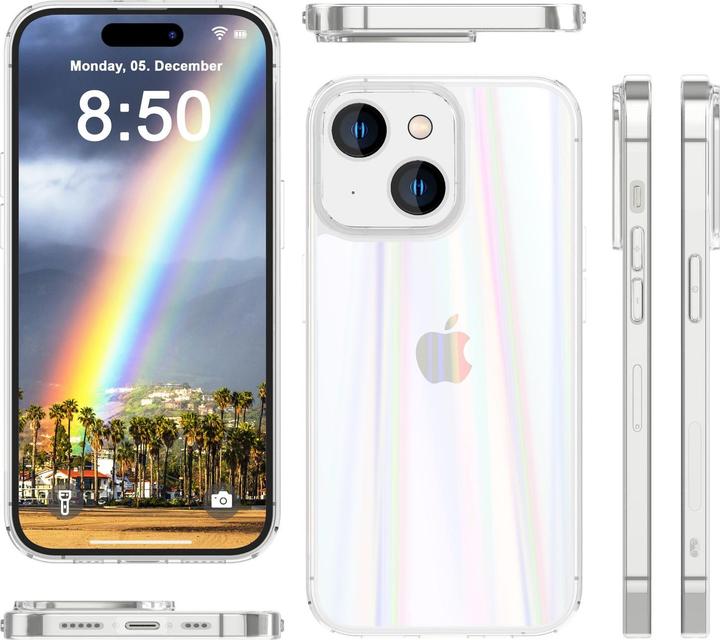 Image du produit Nalia Housse en verre trempé transparent effet arc-en-ciel (Apple iPhone 15 Plus)