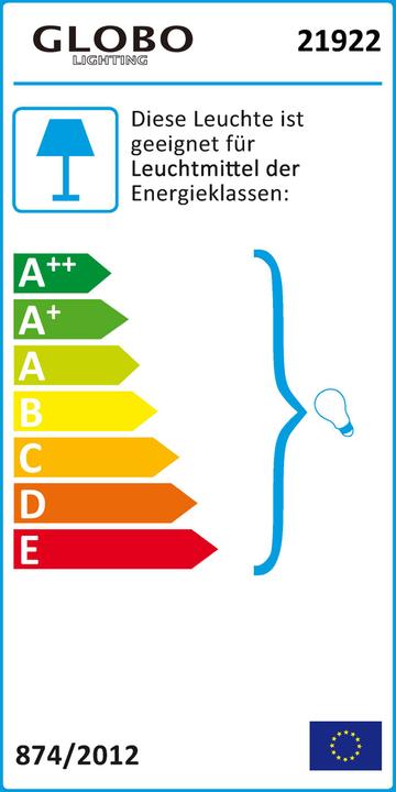 Energie-Label Globo Tischleuchte Auriga (E14)