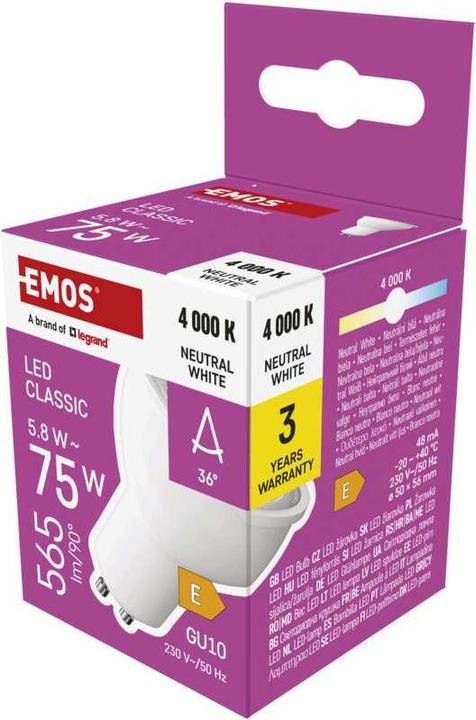 Produktbild Emos Classic (GU10, 5.80 W, 565 lm, 1 x, E)