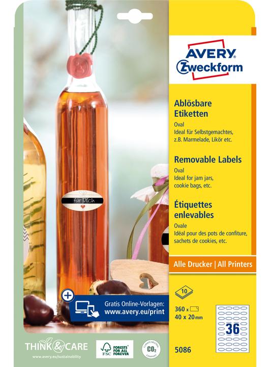 Immagine prodotto Avery 360 etichette ovali