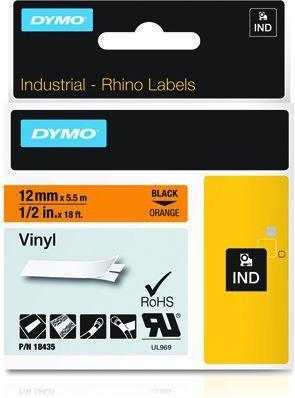Produktbild Dymo 12mm Vinyl Schriftband (1.20 cm, Orange)