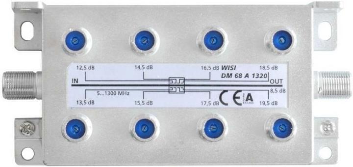 Actual product image WISI Branch DM 68 A 1320 8-fold 12.5...15.5dB (19.50 dB, Manifolds and Branchers)