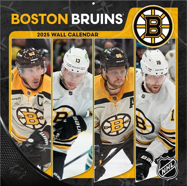 Actual product image NHL - Boston Bruins - 30.5 x 30.5 cm team wall calendar 2025 (30.5 x 30.5 cm, French, Italian, Spanish, German, English)