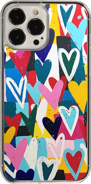 Produktbild PhoneLook Hülle transparent Joyful Hearts (Apple iPhone 13 Pro Max)
