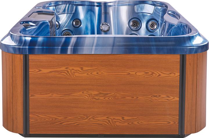 Produktbild Beliani Whirlpool Outdoor blau mit LED rechteckig 180 x 215 cm ARCELIA