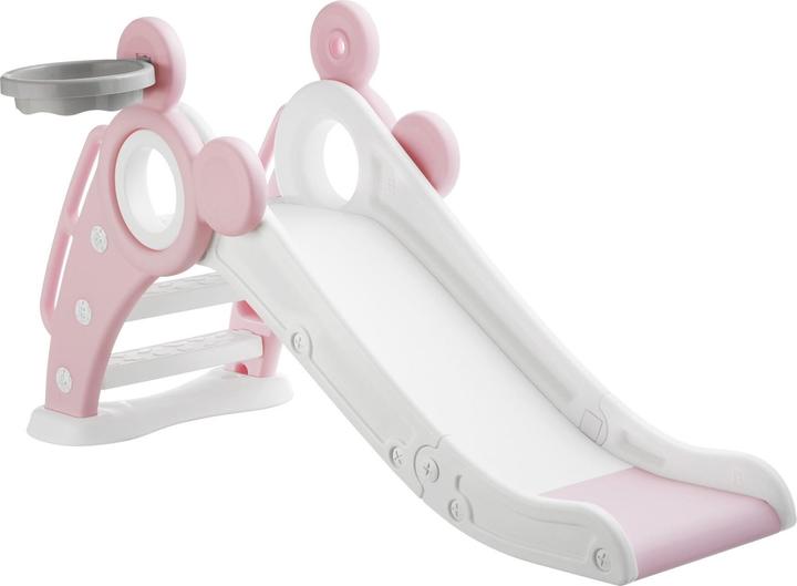 tectake children's slide Joy, with basketball hoop, foldable