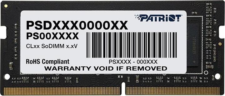 Nährwerte und Zutaten Patriot SO-DIMM DDR4 8GB 2666MHz (1 x 8GB, 2666 MHz, DDR4-RAM, SO-DIMM)