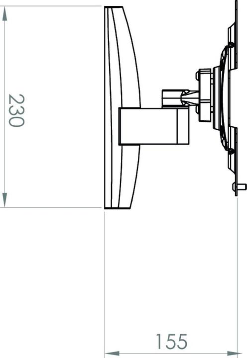 Actual product image VCM Morgenthaler TS1 - 38.1 cm (15 inch) - 94 cm (37 inch) - 75 x 75 mm - 200 x 200 (Wall, 37", 20 kg)