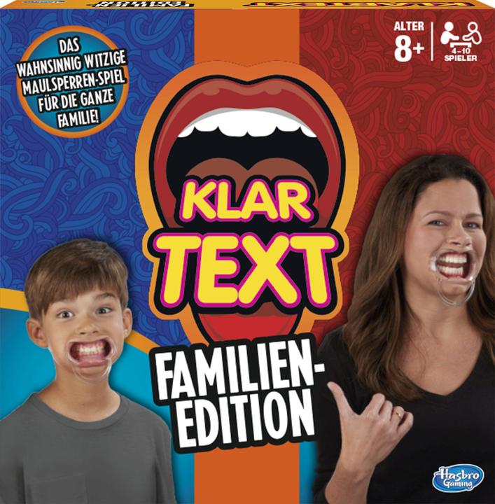 Actual product image Hasbro Gaming Plain text family edition (German)