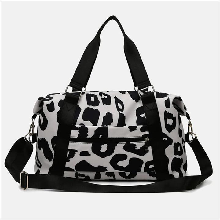 Immagine prodotto Only-Bags.Store Borse da viaggio alla moda Leopard Big Nylon Tote Fitness Gym Weekend Handbags Separazione umida e