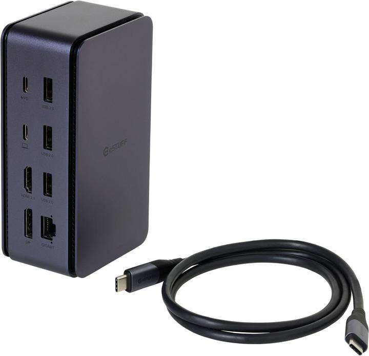 Image du produit eSTUFF Station d'accueil USB4 Pro Dual (USB-C, 7 Ports)