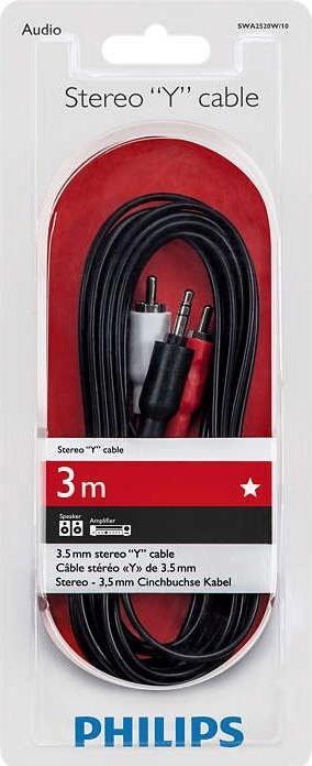 Produktbild Philips Stereo Y cable SWA2520W/10 (0.24 m, 3.5mm Klinke (AUX))