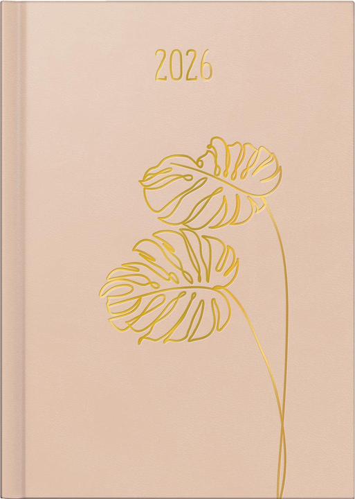 Actual product image Ridoide rido idé Tagesagenda Design Line Monstera Blume, 2026, Nude (148 x 210 mm, German)