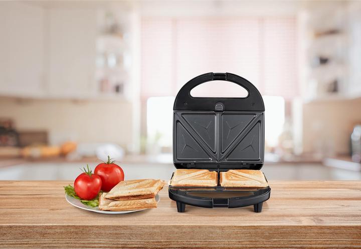 Produktbild Medion MD 19788 Sandwichmaker mit Wechselplatten Sandwich Waffel Panini schwarz
