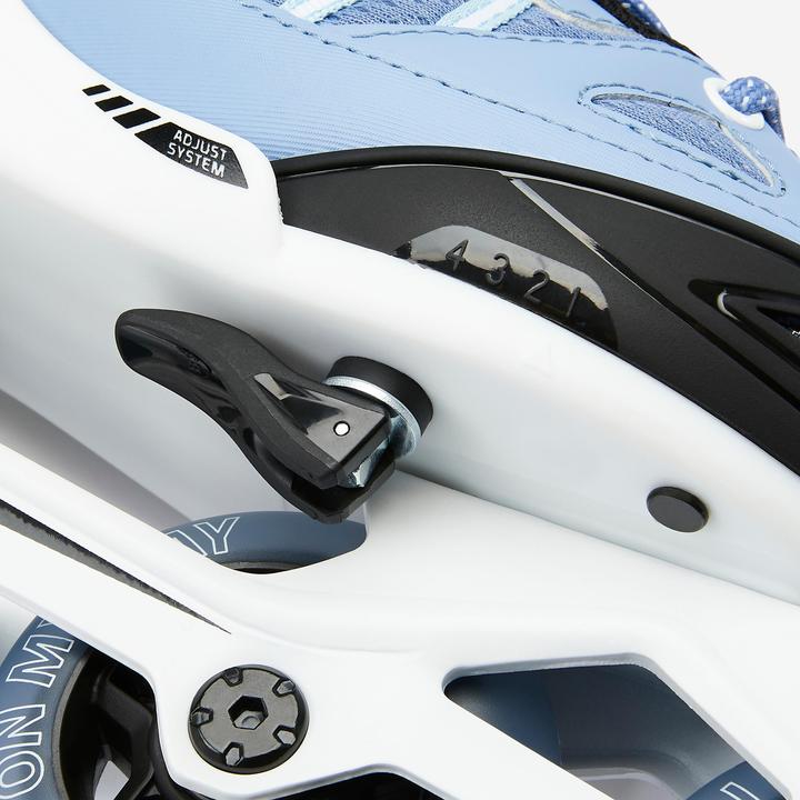 Actual product image Oxelo Fit 5 Jr Kids' Inline Fitness Skates - Blue/White (40)