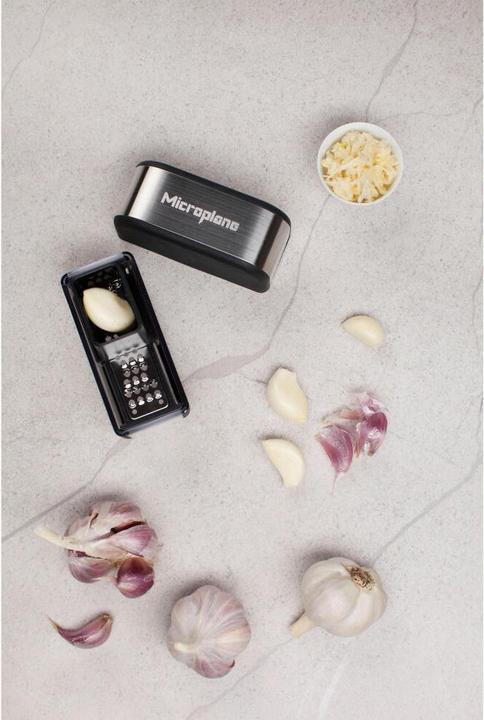 Produktbild Microplane Garlic Slicer Mincer Set - Black
