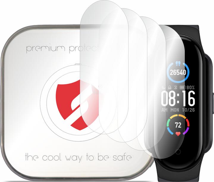 Produktbild Smart Protection - Premium Classic (4 pack) - Xiaomi Mi Band 5 / 6 / 6 NFC / Amazfit Band 5 - Clear