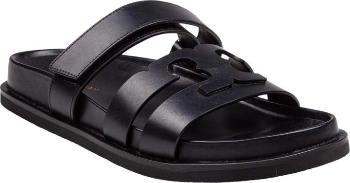 Actual product image Tory Burch slide ines sport double t in leather color black (37)