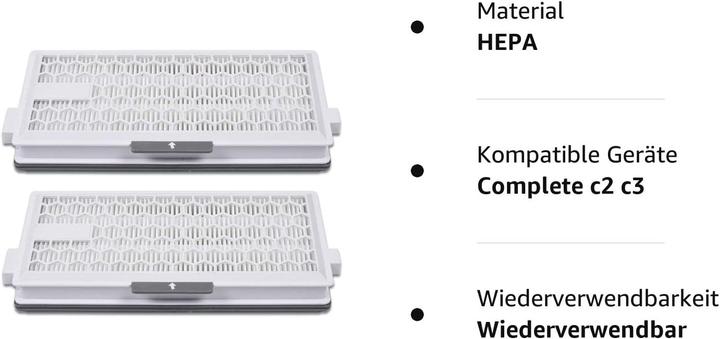 Produktbild Plutoos 2 HEPA Airclean Plus 50 Filters für Miele Complete C3 Powerline, S8340 Staubsaugerfilter - Air Clean