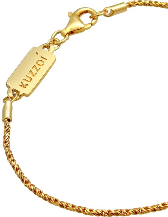 Immagine prodotto Kuzzoi Bracciale Uomo Basic Corda a catena attorcigliata in argento 925 (21 cm, Argento 925)