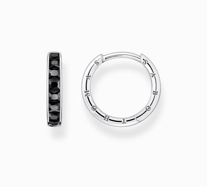 Produktbild Thomas Sabo Creolen schwarze Steine pavé silber (925er Silber)