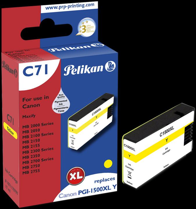 Actual product image Pelikan PGI-1500XL ye compatible (Y)