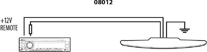 Actual product image Phonocar Antenna à coller pour vitre AM/FM