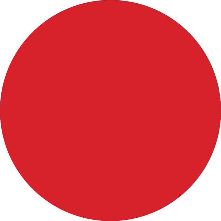 Actual product image Brady Paper labels on roll, red, 38 mm diameter, round (500 pcs.)