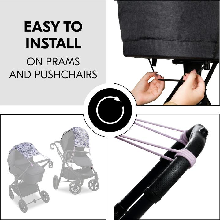 Produktbild Hauck Pushchair Sunshade Floral Grey