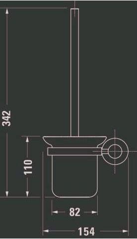 Actual product image Duravit Brush set D-CODE for wall mounting, glass matt chrome