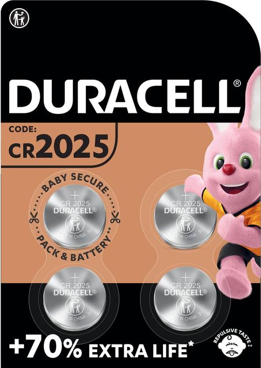 Duracell CR2025 (4 Stk., CR2025, 165 mAh)