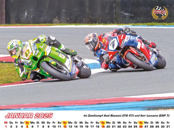 Produktbild Superbike WM Kalender 2025 (Harter Einband, Deutsch)