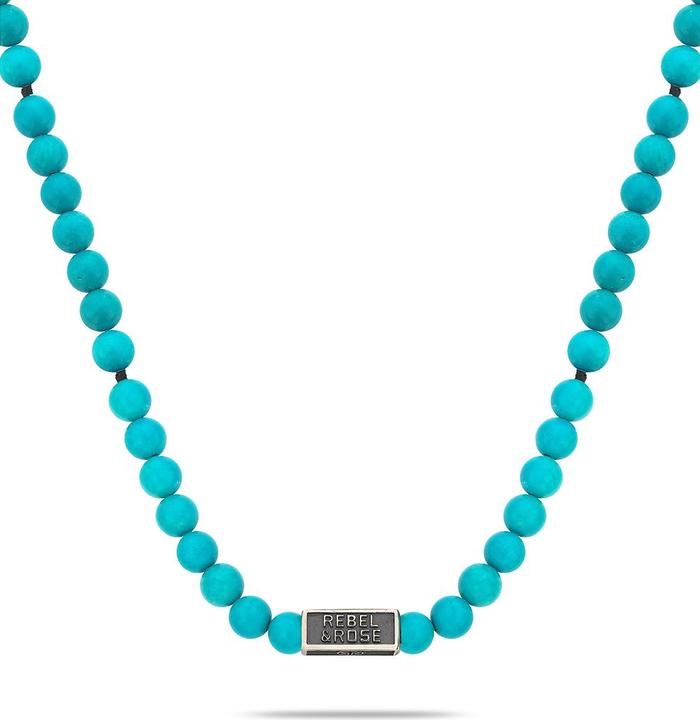 Rebel & Rose NL034-S-70 Turquoise Delight Herren Halskette 70cm (Sterling Silber 925)