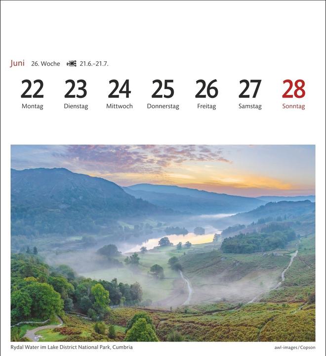 Actual product image Harenberg England Sehnsuchtskalender 2026 - Wochenkalender mit 53 Postkarten (German)