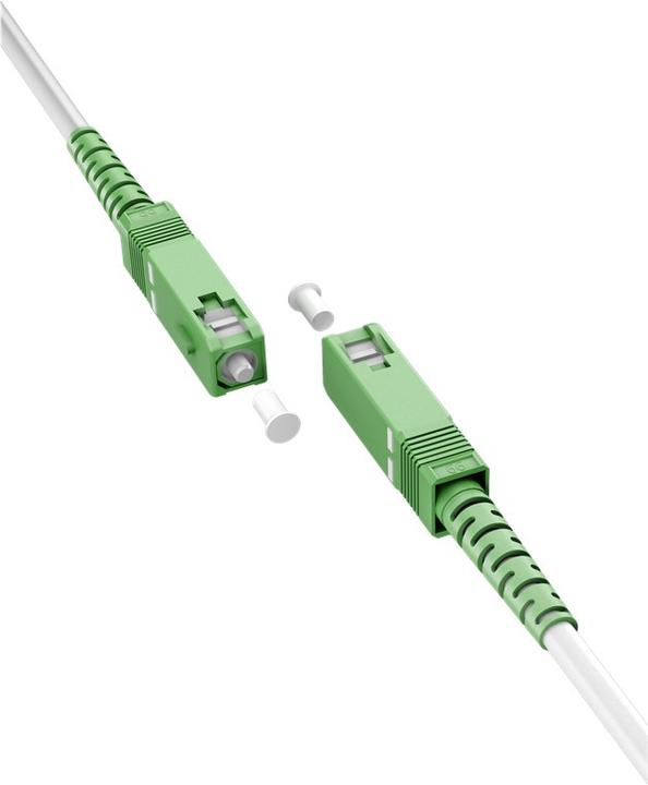 Produktbild Goobay Glasfaserkabel FTTH, Singlemode OS2 White, weiss Simplex, 20 m (S/UTP, 20 m)