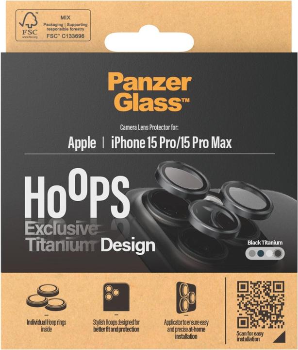 Actual product image PanzerGlass Hoops Camera Lens Protector (1 Piece, Apple iPhone 15 Pro Max, Apple iPhone 15 Pro)