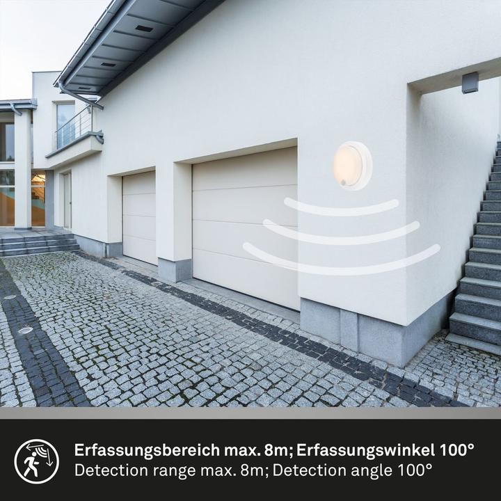 Produktbild Briloner Akku LED Aussenwandleuchte,Sensor,weiss,LED/4W (700 lm, IP44)