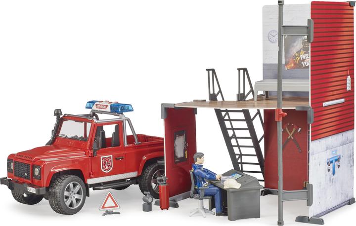 Actual product image Bruder Fire station with Land Rover