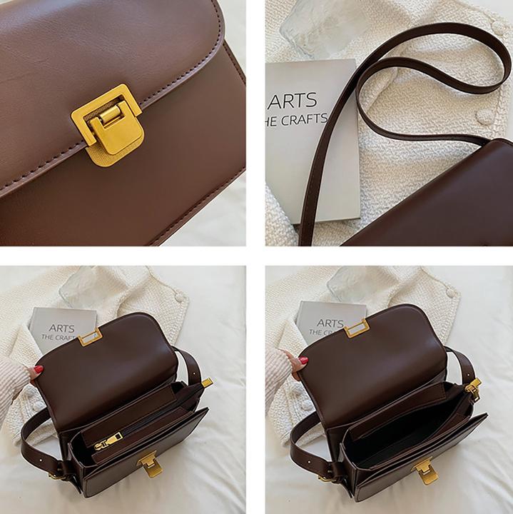Actual product image Only-Bags.Store Vegan leather satchel, chocolate satchel, satchel bag, vegan leather bag