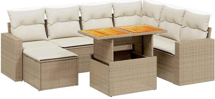 Produktbild VidaXL Gartenmöbel Sofa Garnitur Gartengarnitur Garten Sitzgruppe 8-tlg. Beige