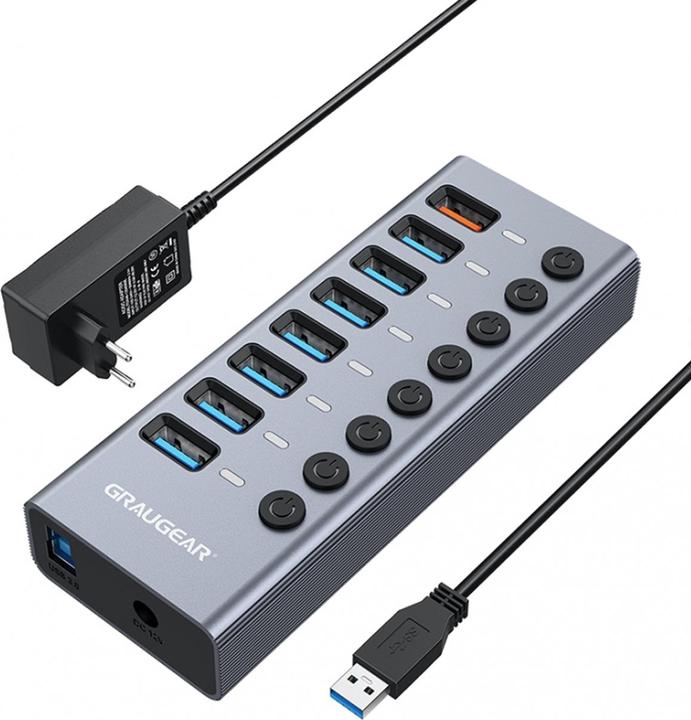Graugear G-HUB71-A (USB-C, 8 Havens)